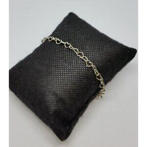 STERLING silver mini hearts chain links dainty bracelet made in Italy